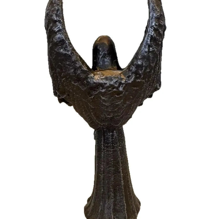 Dark Angel resin craft statue ornament with gothic design, 17 cm tall.