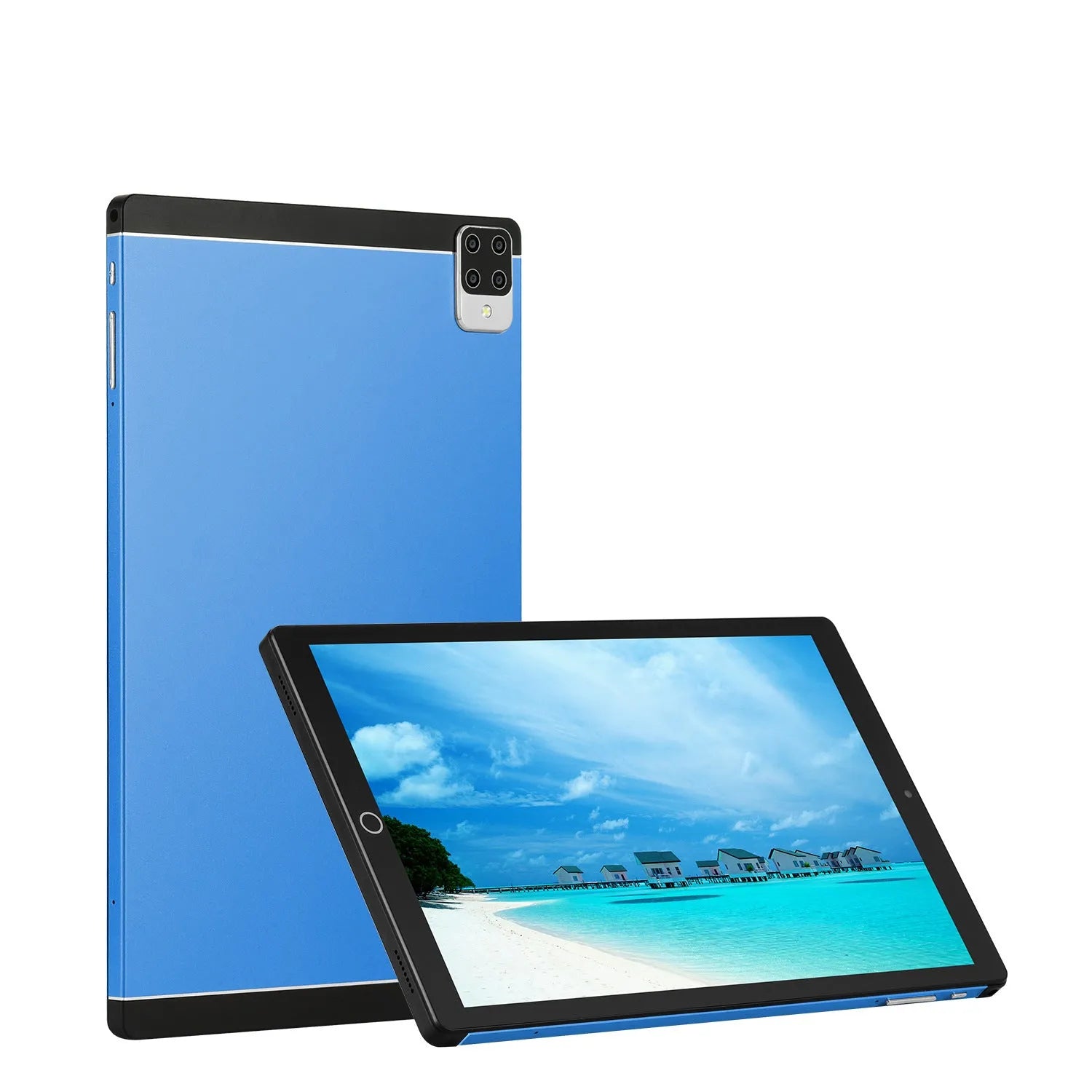 11.6-inch Android tablet in black colour showing homescreen with dual SIM and GPS icons visible