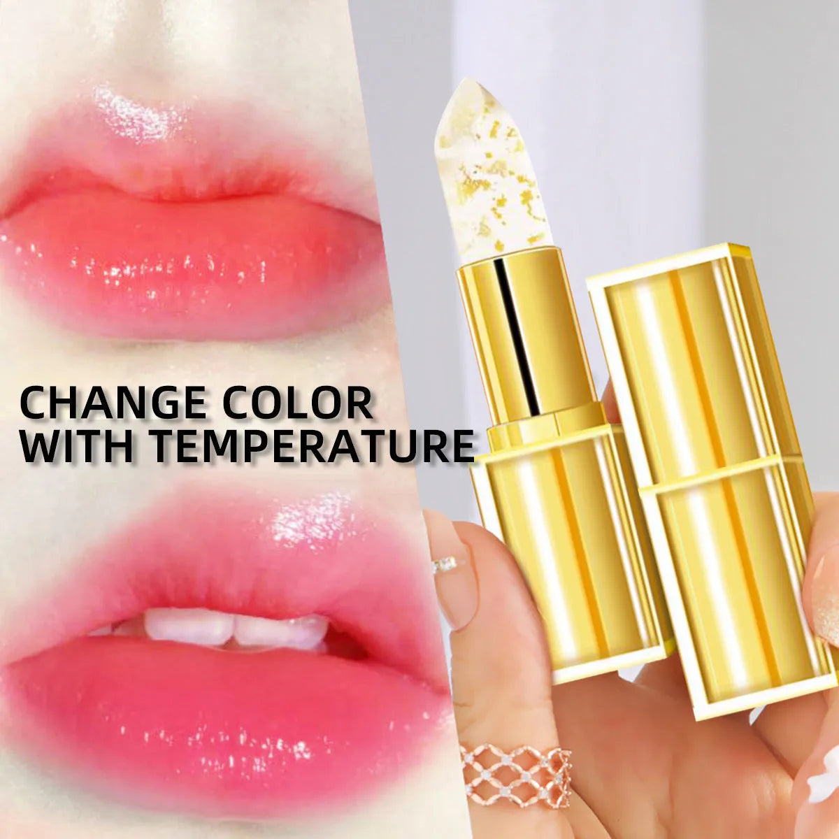 Anti-smudge gilding warm colour-changing lipstick with 3.5g content