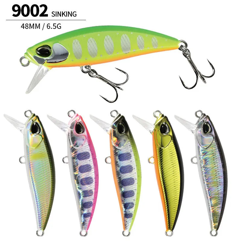 Japanese submerged mino fishing lure for mandarin fish and snakehead, 48mm soft plastic bait