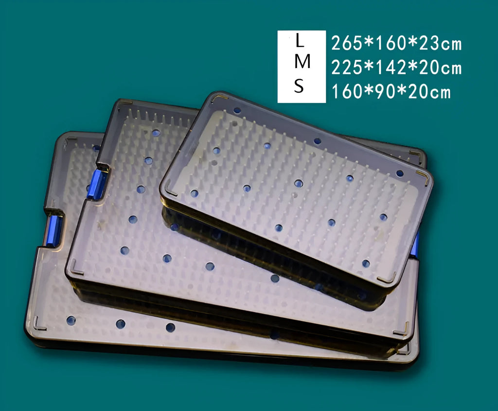 Silicone disinfection box in three different sizes for UV light cleaning on a white background.
