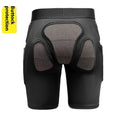 X-ray diffraction ski protective gear showing hip pad and knee pad for impact sports.