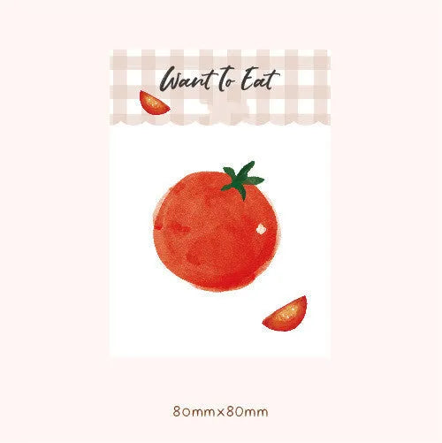 Food bread handbook note paper set showing 30 sheets of 80g paper with back card, 85x120mm, in four colour options