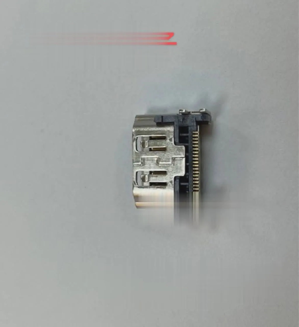 Silver HDMI interface host socket connector for gaming systems