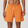 Men's double-layer quick-dry running shorts in various colours with mid-waist design