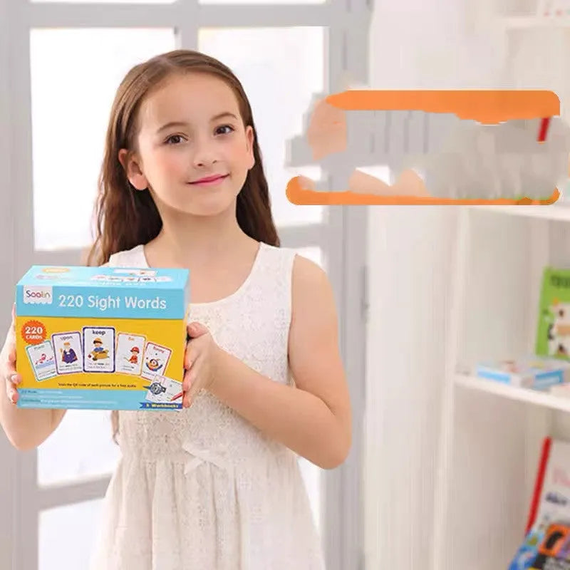 220 high frequency word flashcards with five interactive workbooks for early childhood education