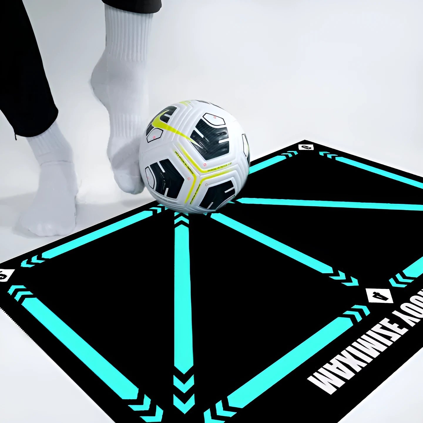 Indoor football training mat with cushion colour for skill development practice