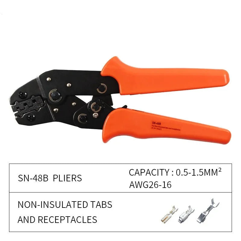 SN-48B portable multi-wrench jaw terminal crimping pliers combination suit with four pliers and wire crimper