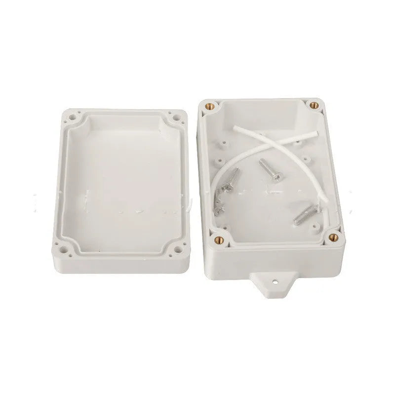 F4B-1 model grey ABS plastic waterproof instrument box showing dimensions 100mm by 68mm by 40mm.