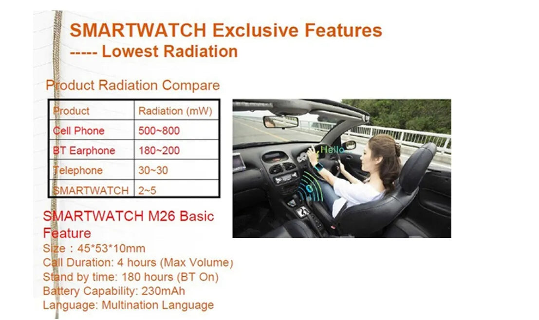 Bluetooth sports watch in black showing sleep monitoring and call functions