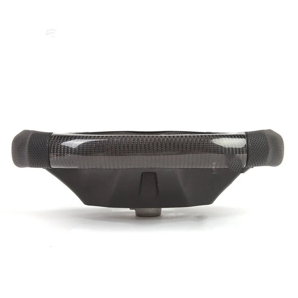 Black carbon fibre BMW steering wheel with LED lights and heating controls
