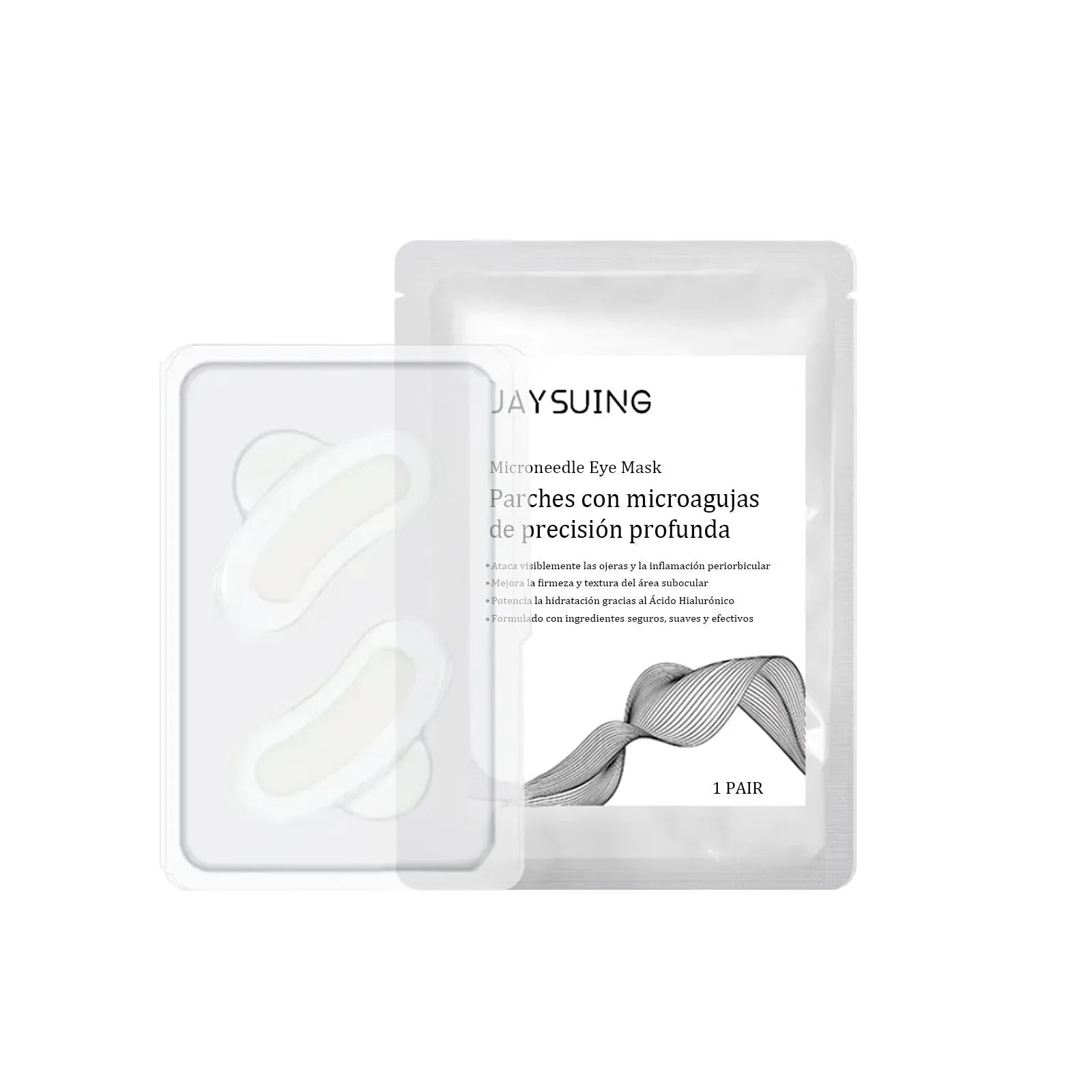 Micro needle hydrogel eye mask patch with hyaluronic acid and peptides for under-eye dark circles