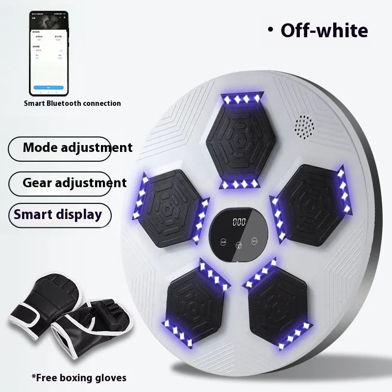 Smart music boxing machine wall mounted PU reaction target in black for home training