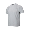 Loose fit short sleeve top with air layer stitching in black, white, or grey.