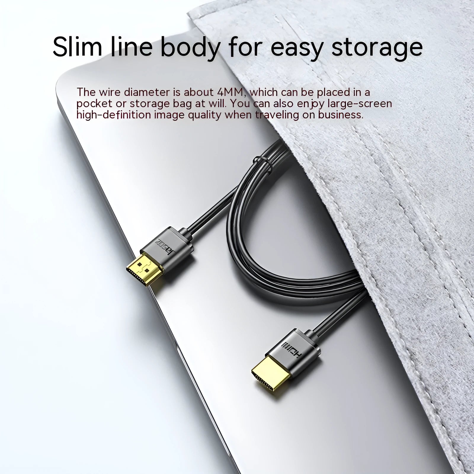 Gold plated HDMI video cable with oxygen free copper conductors in various lengths for computer and monitor