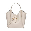 Genuine leather women's bucket bag in European and American retro style with file organisation