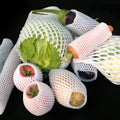 Ordinary white foam net protective case shown in various sizes for delicate items.