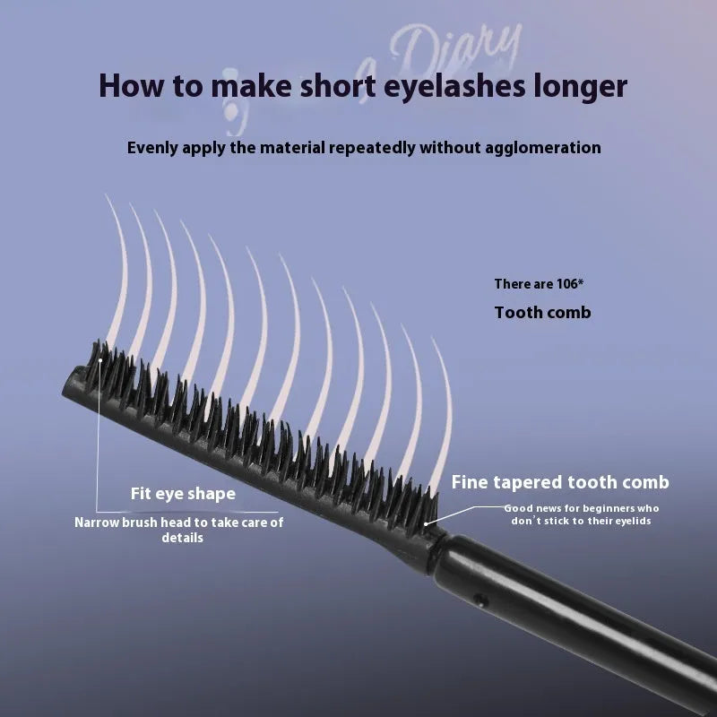 Long curling long-lasting mascara in black or brown colour options for volumised lashes