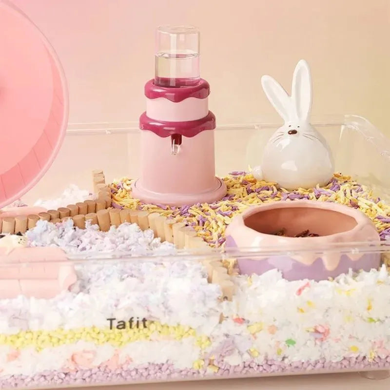 Cream cake hamster kettle 125ml vacuum small pet drinker in multiple colours for hamsters rats chipmunks and mice