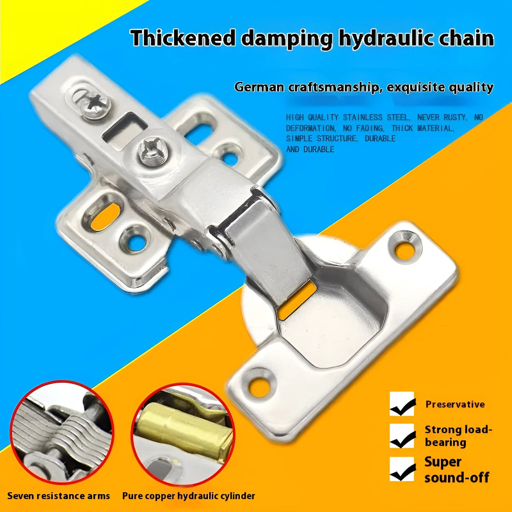 Cold rolled steel hydraulic damping hinge with nickel plating for cabinets and wardrobes