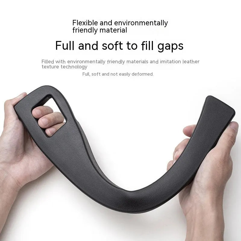 Black plastic car seat gap storage organiser with handle for phones and keys