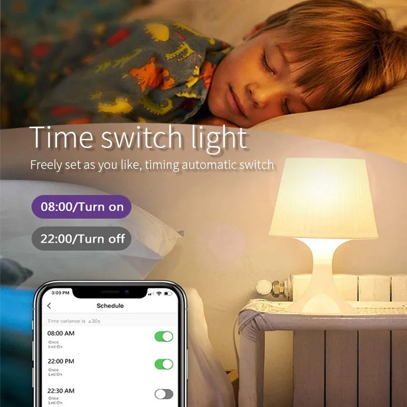 GU10 smart spotlight bulb with RGBCCT lighting and voice control features