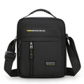 Men's casual nylon crossbody messenger bag in four colour options: black, blue, gray, green