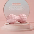 A blue TPR foot massage ball, 6cm in diameter, resting on a plain surface.