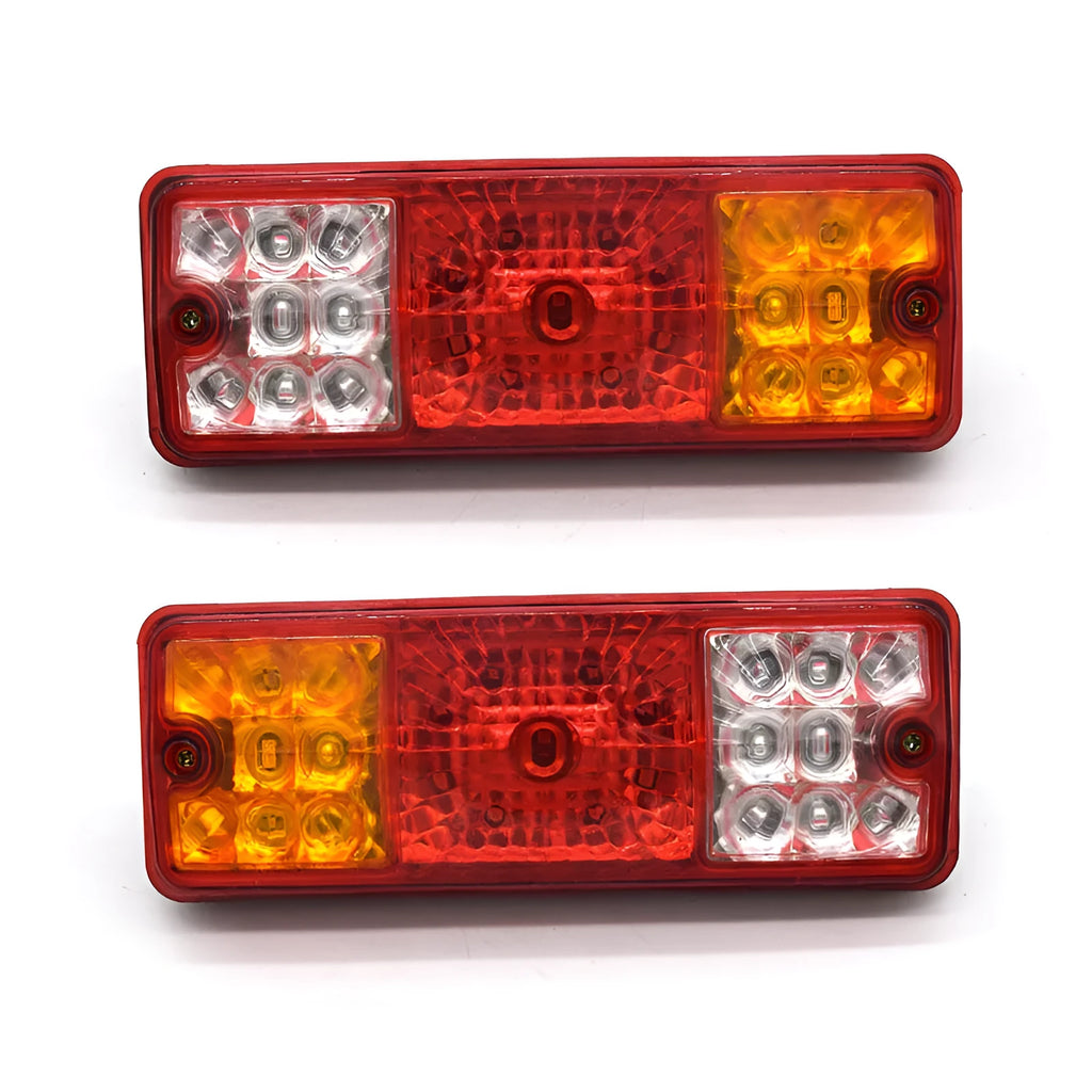Black electric tricycle taillight measuring 200mm by 70mm with integrated shell design