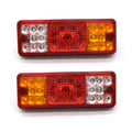 Black electric tricycle taillight measuring 200mm by 70mm with integrated shell design