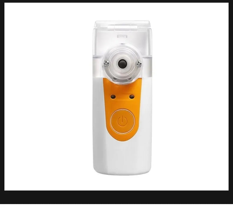 Columnar-shaped plastic handheld nebuliser spray machine with USB connection cable