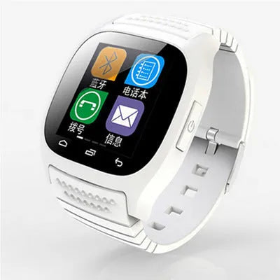 Bluetooth sports watch in black showing sleep monitoring and call functions