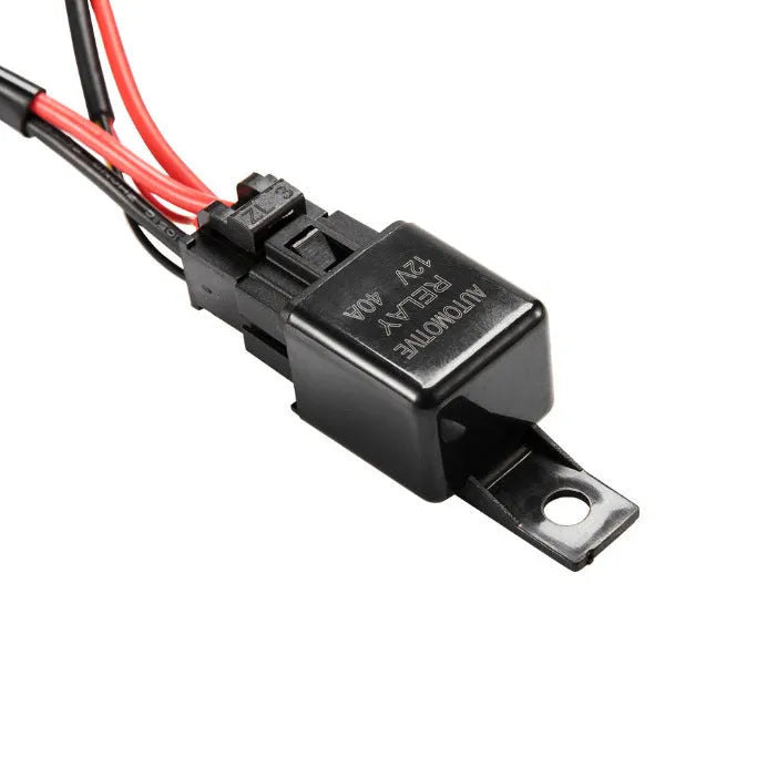 Off road LED spotlight cable set black 2 metre wiring harness with switch for light bar