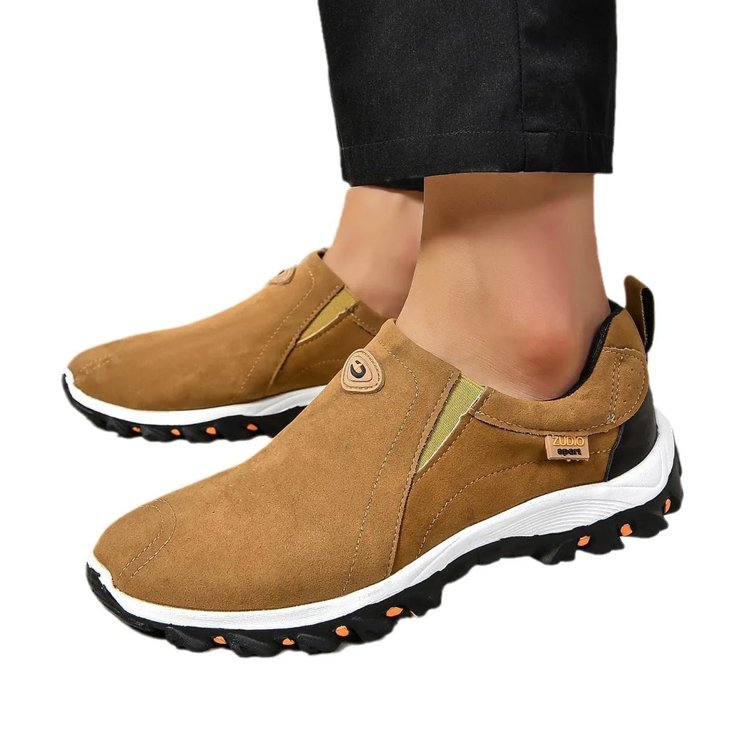 Men's round head shallow mouth thin fashion shoes in multiple colours with rubber sole