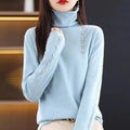Knitted bottoming shirt in core-spun yarn showing front view with regular sleeves and 3D pattern details