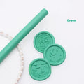 Round wax seal stick 11mm x 13mm in gold colour for envelope sealing with paint gun