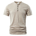 Men's slub cotton short sleeve t-shirt in British style with solid colour options