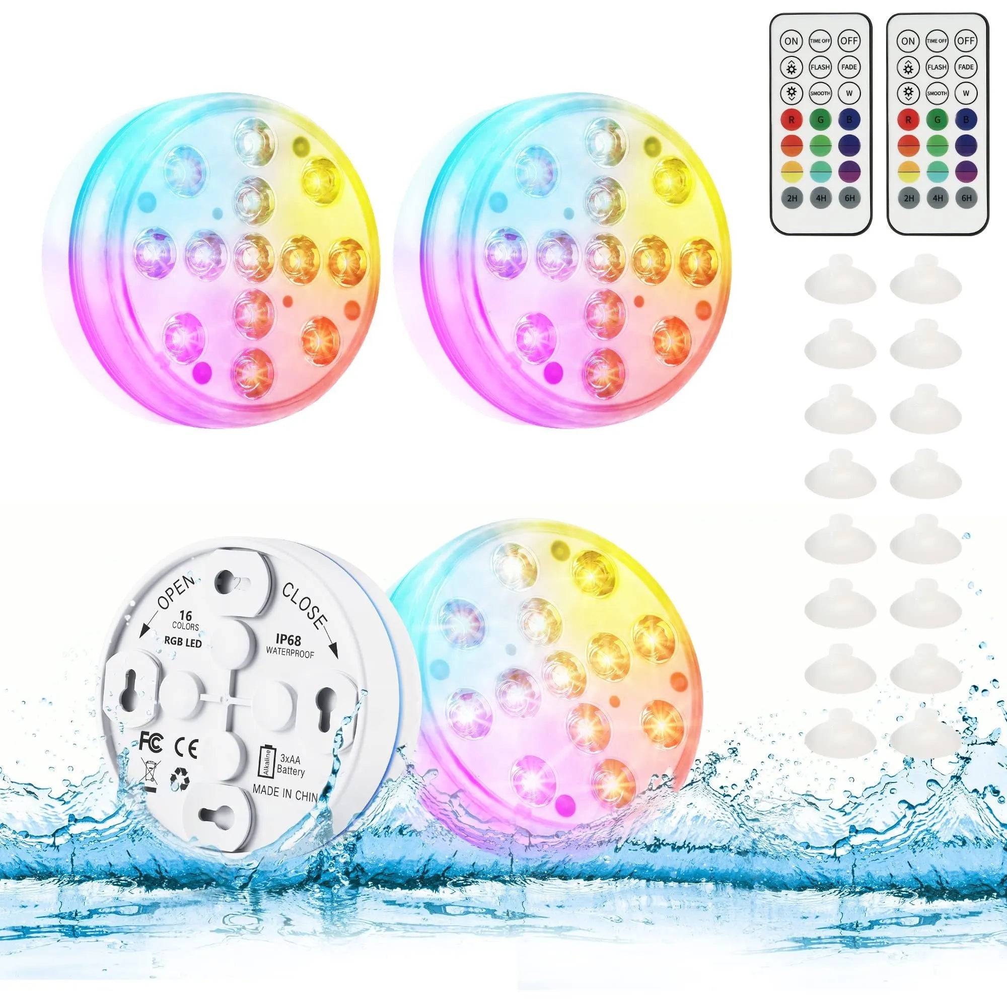 Colour changing remote control diving light with IP68 waterproof rating for garden decoration