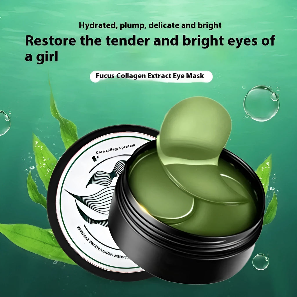 Ink horn adhesive sheet eye mask with green seaweed extract and sodium hyaluronate, 60 pads