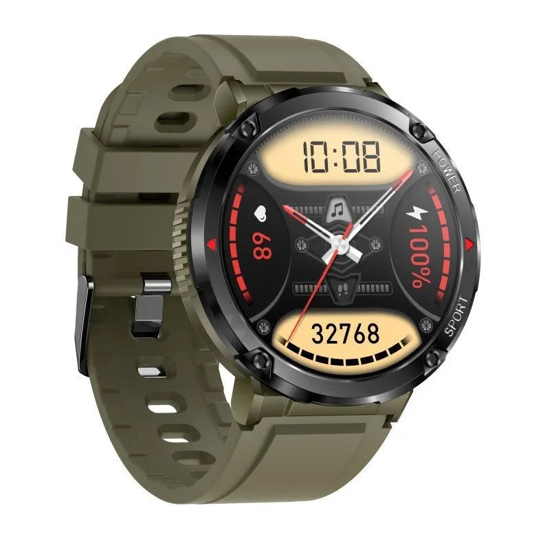 T30 Smart Watch with black silicone strap on a wrist, showing the large IPS touch screen display.