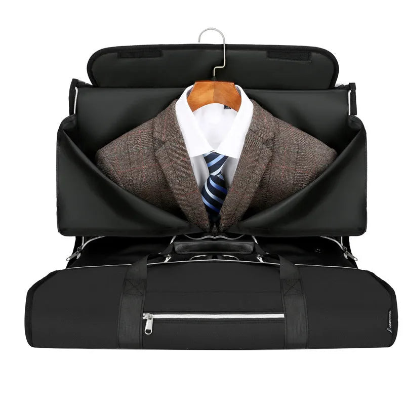 Grey Oxford cloth sports bag showing dry wet separation compartments and expansion function.