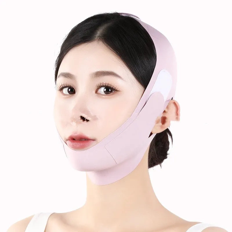 Purple and green graphene V-face shaping masks for facial lifting and tightening