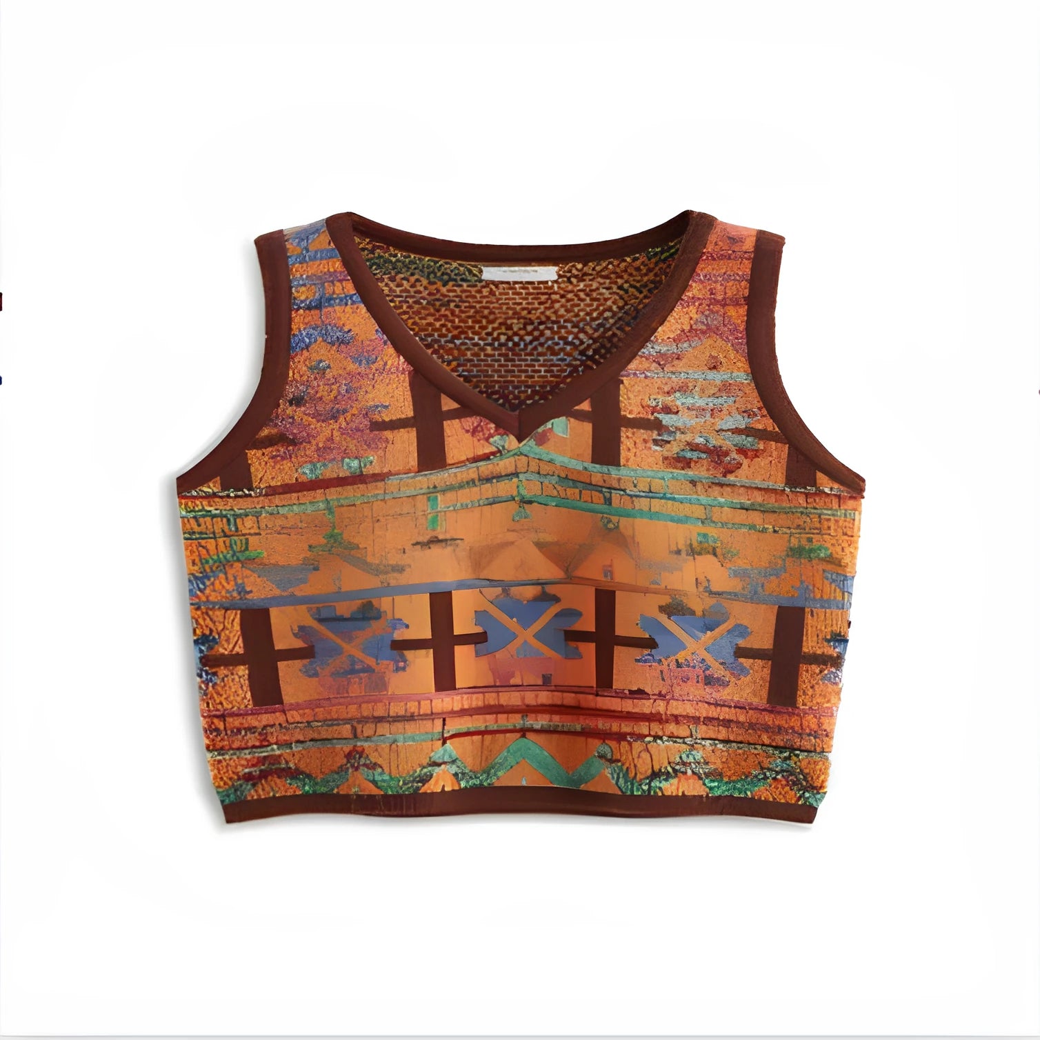 Loose fit round neck short sleeve t-shirt in picture colour, made from polyester bird eye cloth.