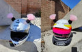 Motorcycle helmet decorative balls with adhesive for adult full helmets in multiple colours