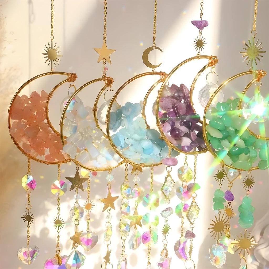 K9 crystal moon car pendant hanging decoration with 420mm length