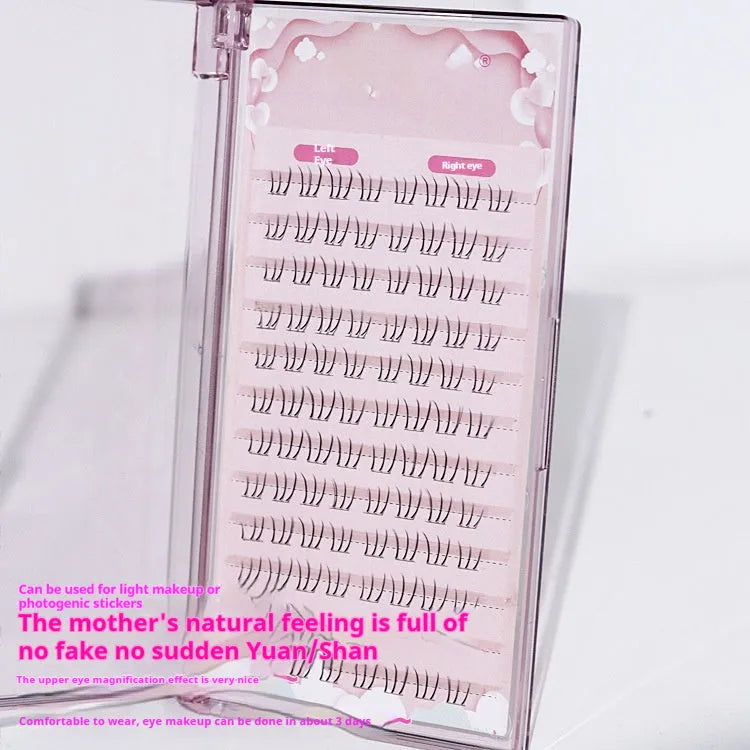 Kitten's Paw false lower eyelashes with 12 rows, sheer root, and pointed tails in 4mm, 5mm, and 6mm lengths.