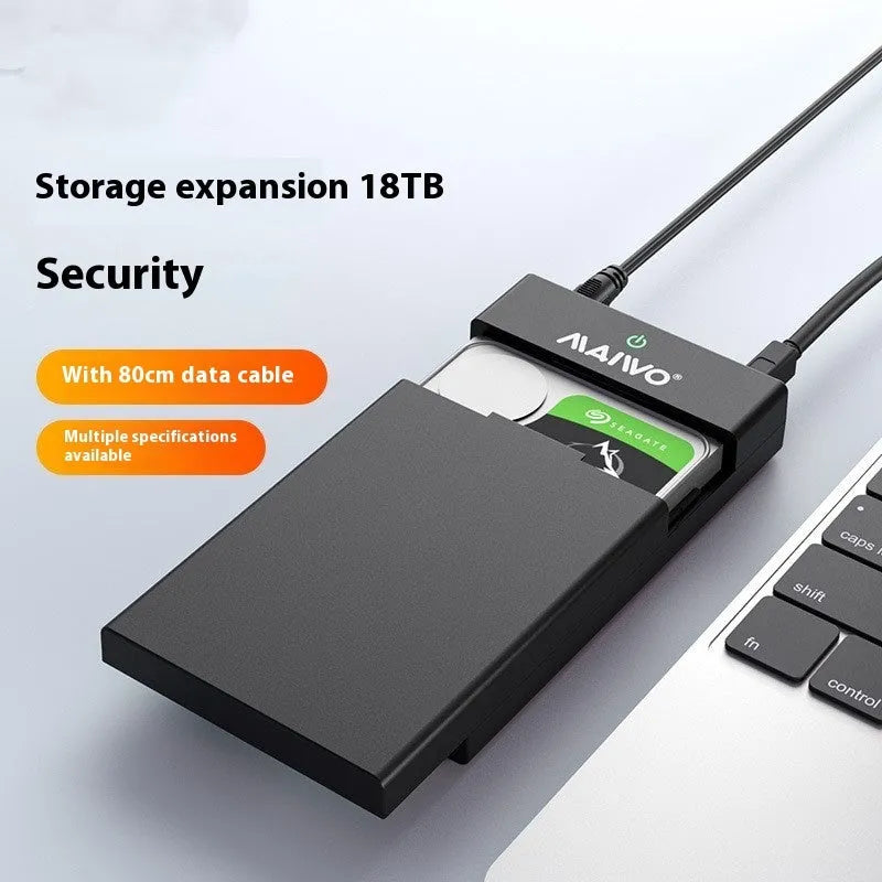 3.5 inch SATA to USB hard disk enclosure with power supply and data cable