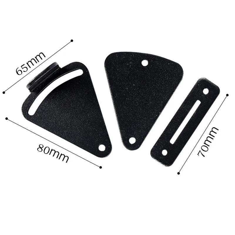 Black stainless steel sliding barn door lock with latch mechanism, size M for gaps under 2 cm