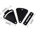 Black stainless steel sliding barn door lock with latch mechanism, size M for gaps under 2 cm