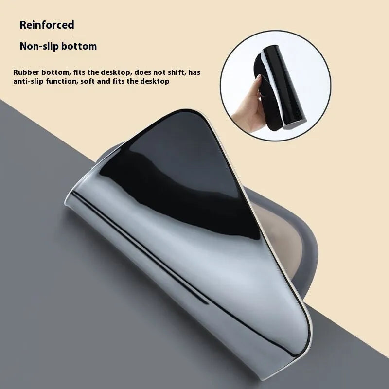 Ergonomic cloth silicone mouse pad with built-in wrist rest in a choice of colours.